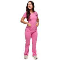 Conjunto Scrub Pijama Cirúrgico Verona Pop Rosa Toque geladinho Conjunto Scrub Pijama Cirúrgico Verona Pop Rosa Toque geladinho