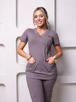 Conjunto Scrub Pijama Cirúrgico Verona Shade Toque Geladinho Poliamida Cor:ShadeTamanho:GG