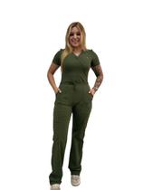 Conjunto Scrub Pijama Cirúrgico Verona Verde Cacto Toque geladinho