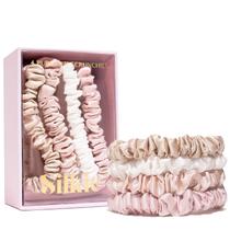 Conjunto Scrunchies Silkie x4 100% seda de amora pura com bolsa