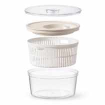 Conjunto secador e organizador clear fresh 5,5l natural