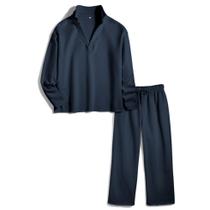 Conjunto SeeLuna de Lounge para Mulheres - 2 Peças, Azul Marinho (P)