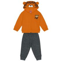 Conjunto selva orelhinhas - cor laranja/cinza Conjunto selva orelhinhas - cor laranja/cinza