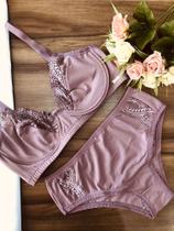 Conjunto sem bojo com aro cor satim