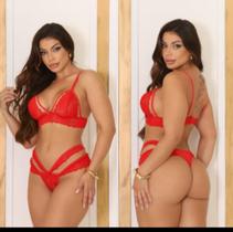 conjunto sem bojo vermelho pimenta bem poderosa