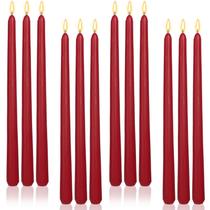Conjunto sem fumaça Candle LPUSA Burgundy Taper 12" sem perfume 12 Conjunto sem fumaça Candle LPUSA Burgundy Taper 12" sem perfume 12