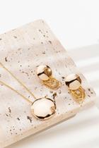 Conjunto Semijoia ouro 18k Colar + Brinco Esfera Conjunto Semijoia ouro 18k Colar + Brinco Esfera