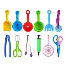 Conjunto sensorial de enchimento de caixas Calefow, 12 unidades com colheres, pinças, etc.