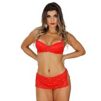 Conjunto Sensual com Sainha e Calcinha Embutida - Deskkolladas Conjunto Sensual com Sainha e Calcinha Embutida - Deskkolladas