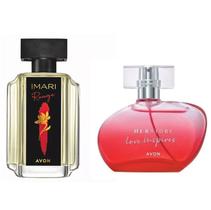 Conjunto Sensualidade Avon Kit Feminino Perfumes 50ml Herstory Love + Imari Rouge