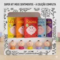 Conjunto Sentimentos 5 Livros + 5 Ponteiras- Raiva, Medo, Feliz, Triste e Ansiedade