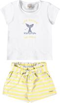 Conjunto Sereia Cotton/Tecido Listrado Eco Have Fun Conjunto Sereia Cotton/Tecido Listrado Eco Have Fun