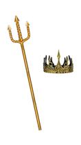 Conjunto Servolcell Gold Neptune Trident 137 cm e King Crown