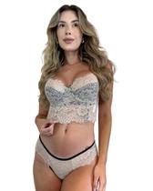 Conjunto Sexy Sem Bojo Lingerie Calcinha e Sutiã Conjunto Sexy Sem Bojo Lingerie Calcinha e Sutiã