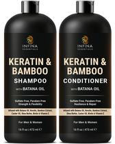 Conjunto Shampoo e Condicionador INFINA ESSENTIALS Queratina 473ml Conjunto Shampoo e Condicionador INFINA ESSENTIALS Queratina 473ml