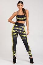 Conjunto Shape Press Preta com Amarelo Neon Conjunto Shape Press Preta com Amarelo Neon