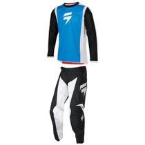 Conjunto shift infantil whit3 race preto/branco Conjunto shift infantil whit3 race preto/branco