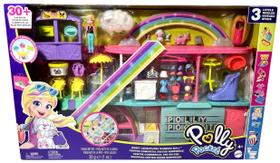 Conjunto Shopping Center Doces Surpresas Da Boneca Menina Loira Polly Pocket - Mattel Brinquedos