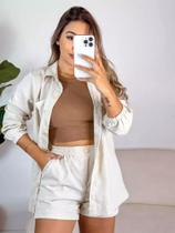 Conjunto Short + Camisa Linho