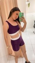 Conjunto Short canelado Conjunto Short canelado