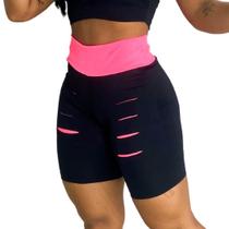 Conjunto Short Cintura Alta Academia Treino Corrida Fitness Sáude + Top