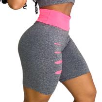 Conjunto Short Cintura Alta Academia Treino Corrida Fitness Sáude + Top