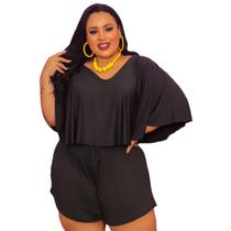 Conjunto Short cropped Ciganinha Feminino Ombro A ombro Plus Size Tamanho Grande Verão