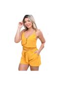 Conjunto Short Cropped Crepe Duna