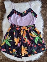 Conjunto short e blusa colorido tamanho G3 Conjunto short e blusa colorido tamanho G3