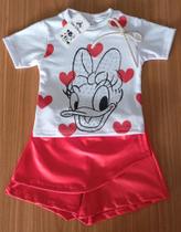 Conjunto Short e Blusa Menina Feminino Criança Mulher Calor Passeio Conjunto Short e Blusa Menina Feminino Criança Mulher Calor Passeio