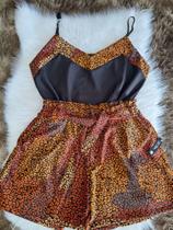 Conjunto short e blusa onça tamanho G1 Conjunto short e blusa onça tamanho G1