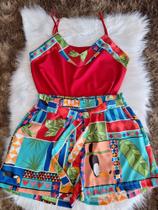 Conjunto short e blusa vermelho tamanho G2 Conjunto short e blusa vermelho tamanho G2