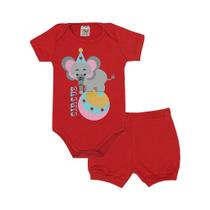 Conjunto Short e Body de Elefante com Gola Americana - DLook