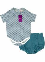 Conjunto Short e Body Manga Curta Retro - Bibe