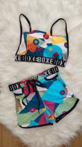 Conjunto short e croped poliamida Conjunto short e croped poliamida