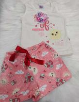 Conjunto short e regata infantil feminino