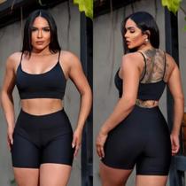Conjunto Short e top Academia Feminino Fitness para treino Esporte Conjunto Short e top Academia Feminino Fitness para treino Esporte