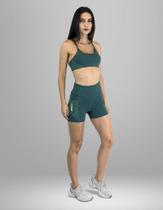 Conjunto Short e Top Basic Writing Garden Treino Fitness Venum Cor:VerdeTamanho:PGênero:Feminino