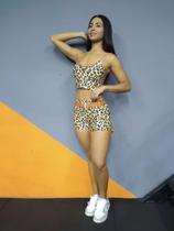 Conjunto short e top onça fitness academia Conjunto short e top onça fitness academia