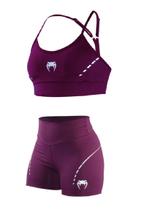 Conjunto Short e Top Venum Bella Evo Purple Fight Fitness Academia