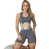 Conjunto Short Elastico Exposto Feminino Academia