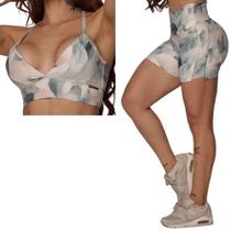 Conjunto Short Emotion Empina Bumbum + Top Plumas Moving