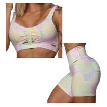 Conjunto Short Empina Bumbum Bolso + Top Juice Moving