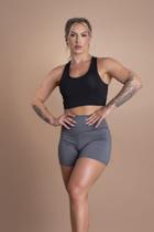 Conjunto Short Fitness Feminino Liso Academia Treino E Top Nadador Liso Básico Treino F7 NEW STYLE