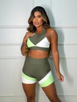 Conjunto short Joá - Verde Militar