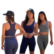 Conjunto short Longo + top Fitness Academia