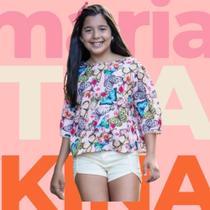 Conjunto Short (Lycra) Blusa em Viscose