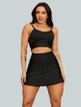 Conjunto Short Saia Academia Saia Beach Tennis Com Short Interno Donna Martins