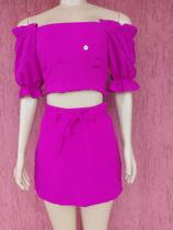 Conjunto short saia e cropped P