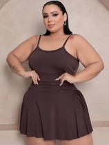 Conjunto short saia e top zumba do slim ao plus size M ao G3 dança academia treino